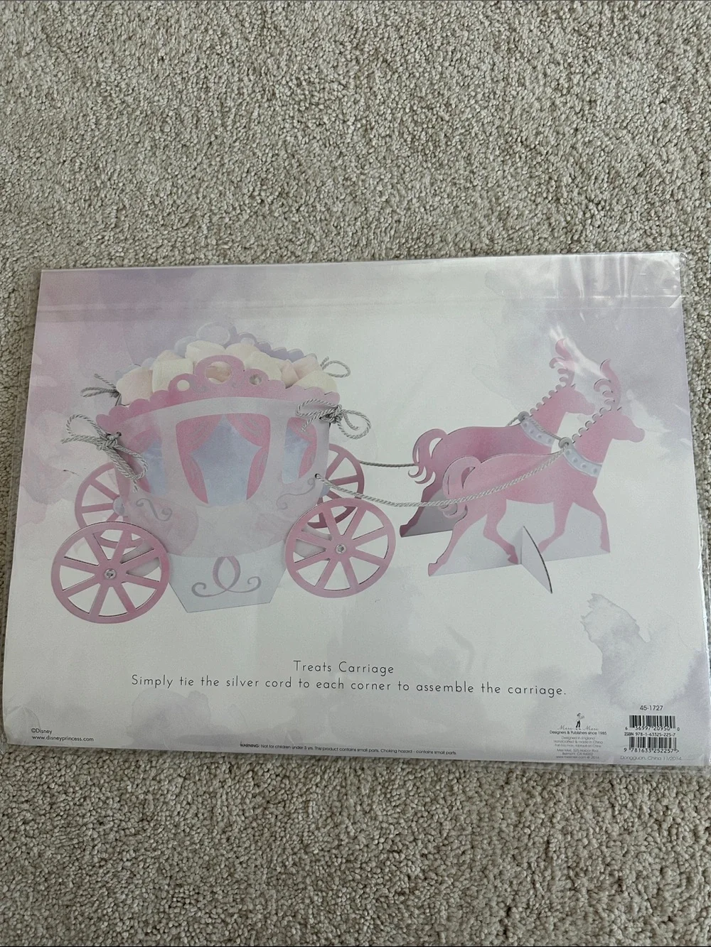Disney Pink and White Princess Carriage Treats Holder